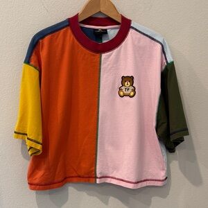 Teddy Fresh Multicolor Tee with Bear Patch Size Large